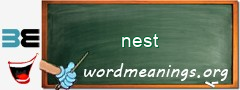 WordMeaning blackboard for nest